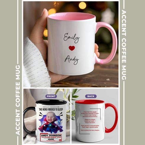 Personalized Baby Sorcerer Mug – Custom Dr. Strange Parody Gift for Mom | Add Baby Photo & Message